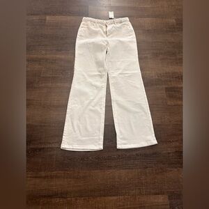 Judy Blue White Braided Wide Leg High Waist Accent Jeans Size 15/32